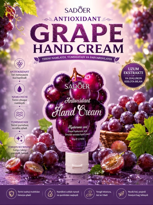 Ruscha: Крем для рук SADOER Fruit Extract, 60 г - 