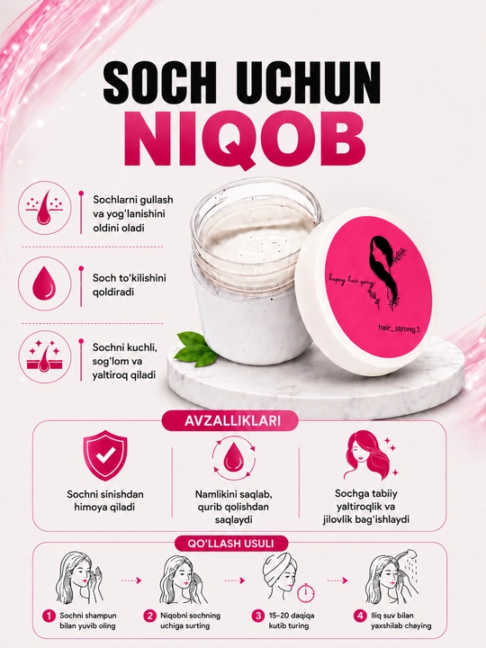 Soch to‘kilishiga qarshi niqob - 