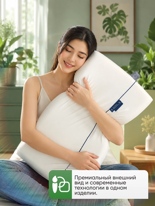To‘plamda 1-2 ta ortopedik yostiq, Memory Foam 65x40 sm o‘lchamdagi anatomik uyqu yostig‘i