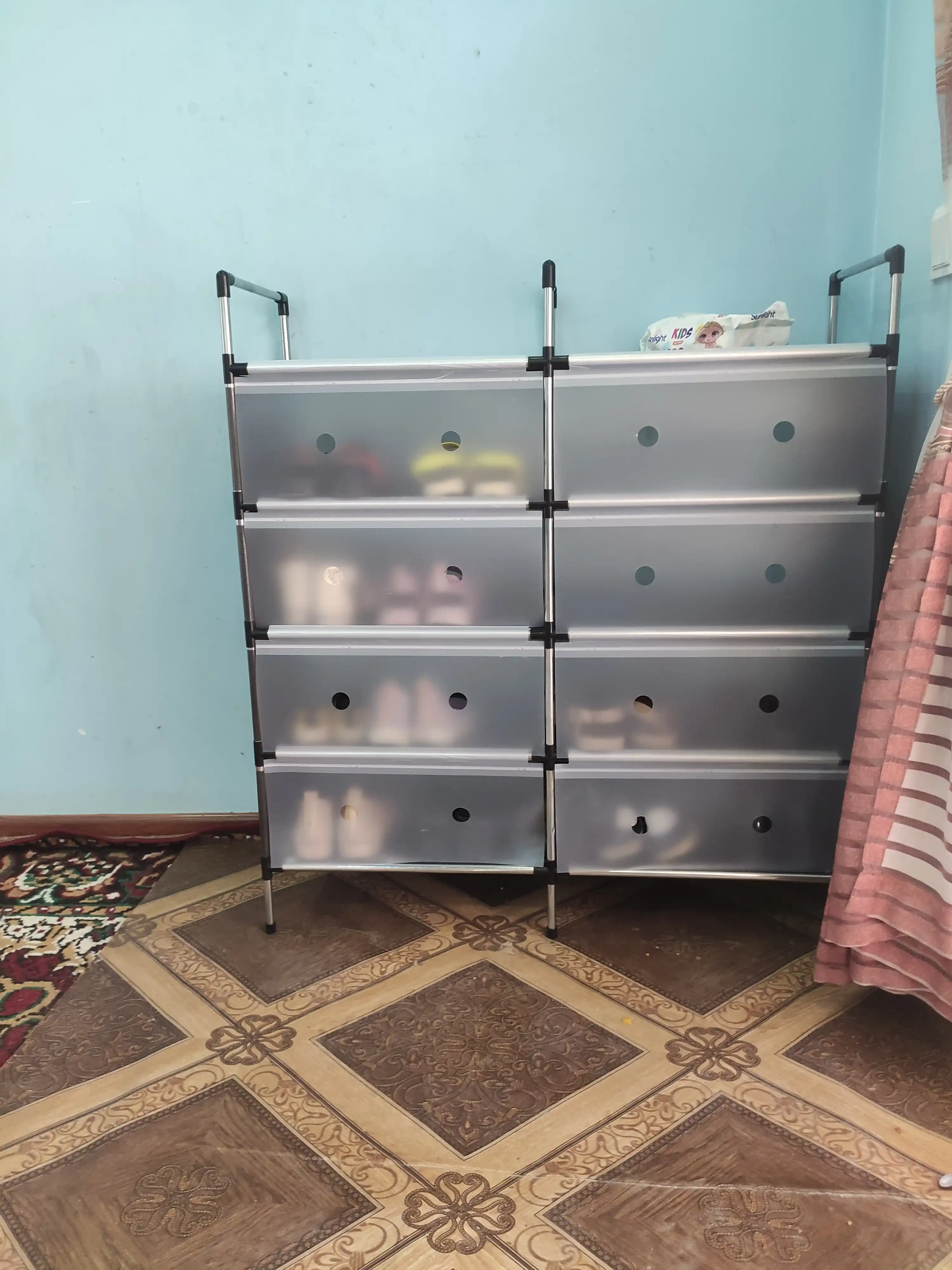 Полка для обуви металлическая, обувница в прихожую, стеллаж для обуви, для дома, для офиса