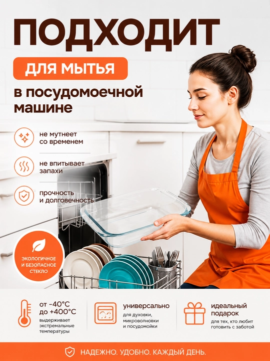 Стеклянная посуда для запекания в духовке, жаропрочная