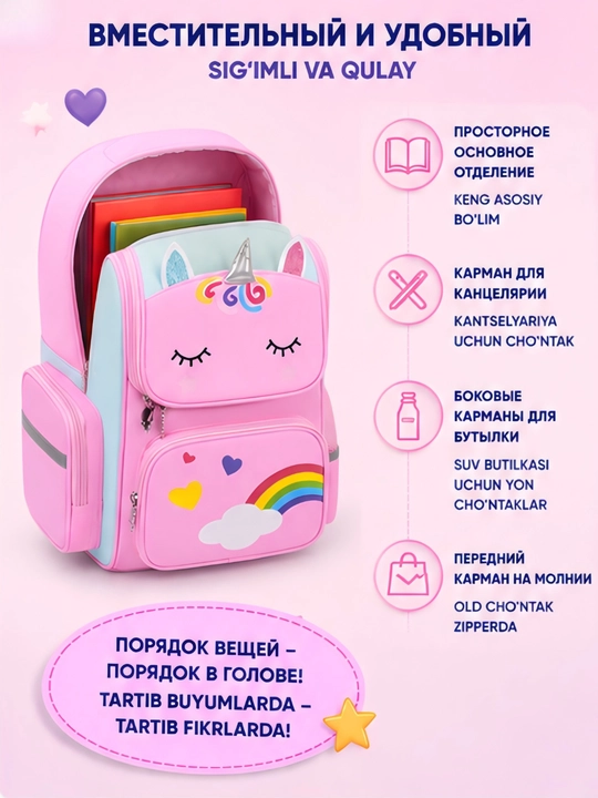 Рюкзак школьный для девочки