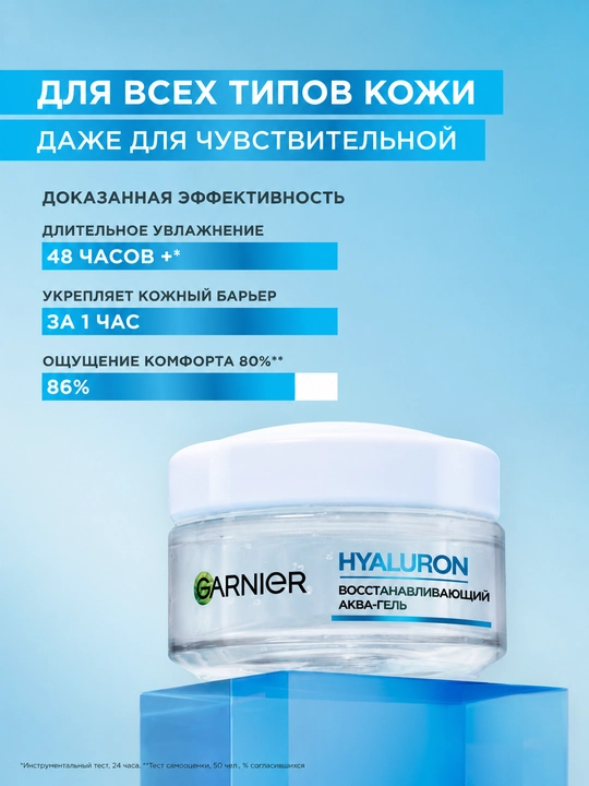 Гель для лица GARNIER гиалуроновый алоэ-гель, 50 мл - 