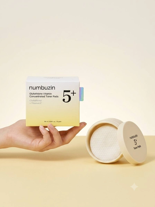 Numbuzin No.5+ Glutathione Vitamin C Pads, 70 шт, 180 мл