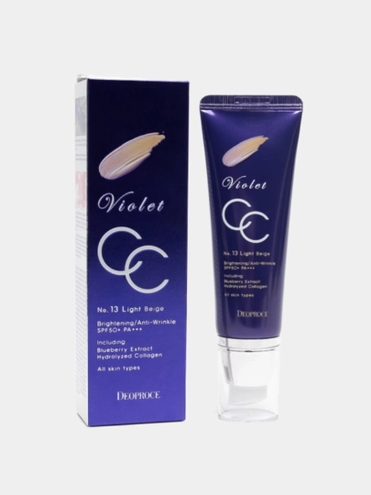 Yuz uchun krem Deoproce Violet CC Cream, SPF 50+Pa+++, ton 13, 21, 50 ml