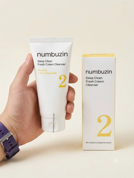 Numbuzin No.2 Deep Clean Fresh Cream Cleanser, yuz yuvish kremi, 120 ml - 