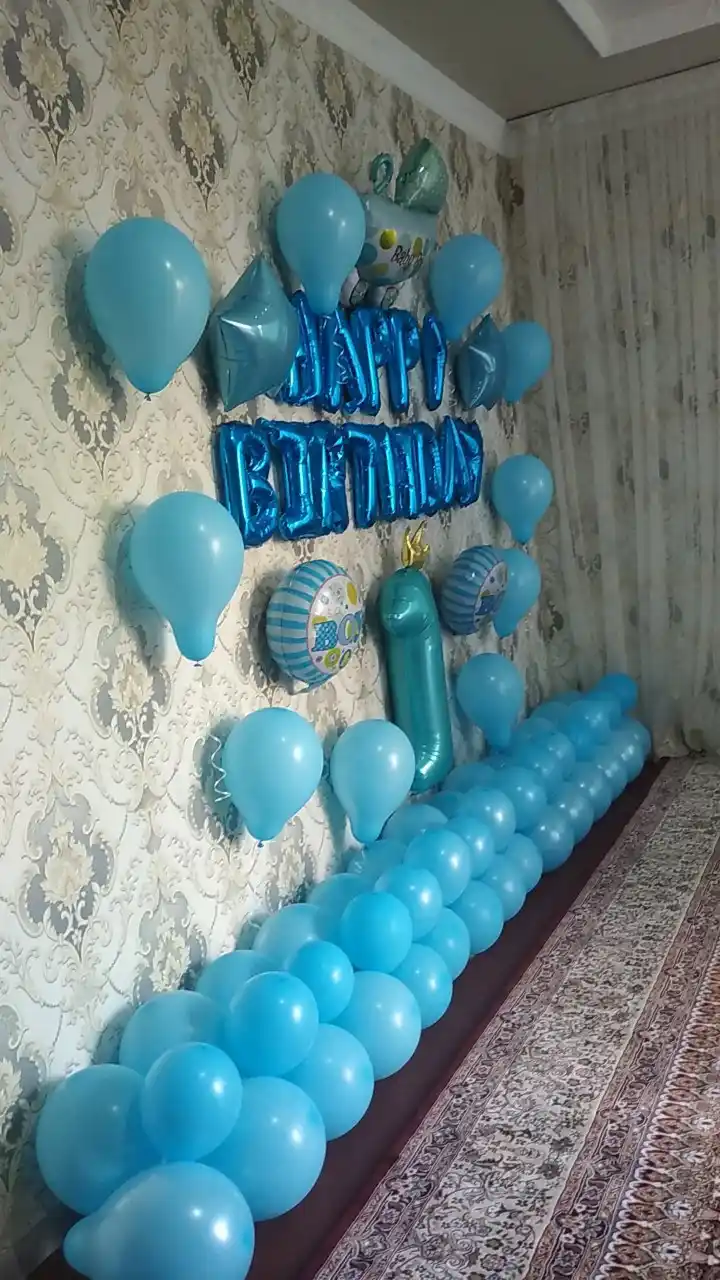 Шарики буквы Happy Birthday с днем рождения, надпись гирлянда на стену, набор для фотозоны