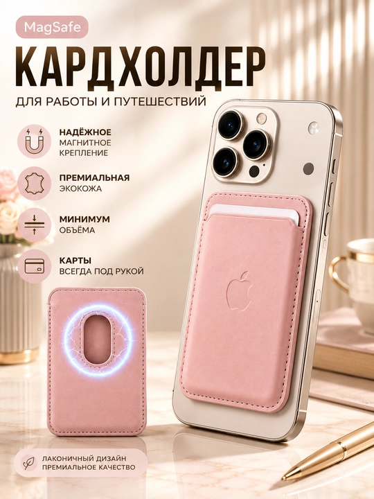 IPhone uchun MagSafe kartxolder, magnitli karta ushlagich - 