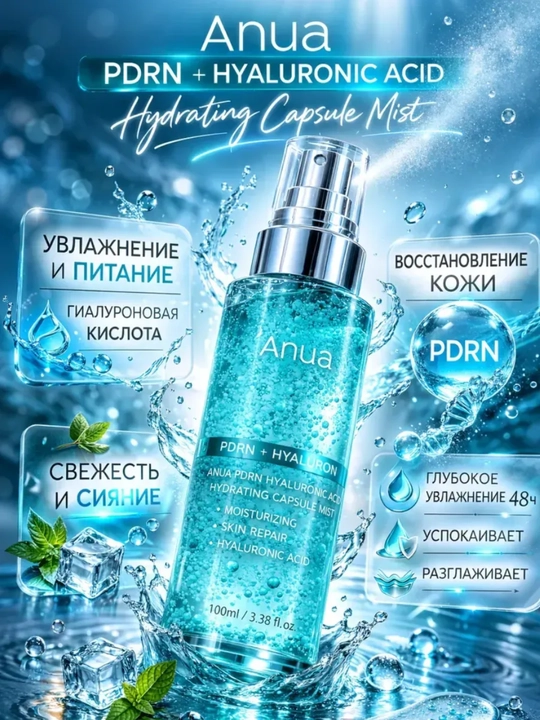 Увлажняющие капсулы Anua PDRN, с гиалуроновой кислотой - 