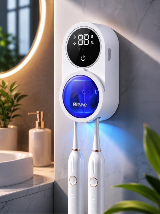Умный УФ-стерилизатор для зубных щеток с датчиком и LED-дисплеем - 