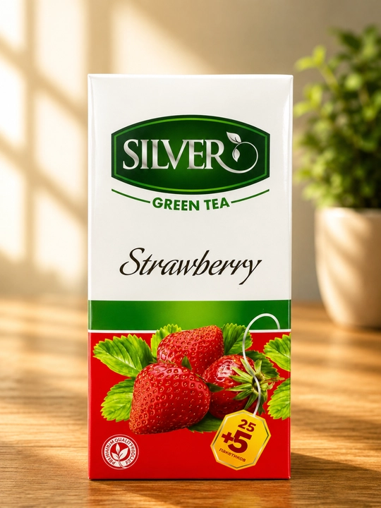 Silver Green Tea: ассорти чая с фруктовыми вкусами, зеленый и черный чай, чай в пакетиках - 