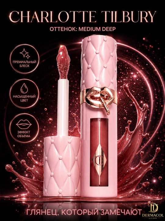 Блеск-плампер для губ Pillow Talk Big Lip, оттенок Medium Deep, сияющий финиш