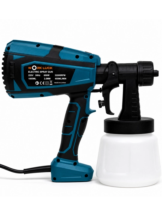 600 Vt quvvatli HVLP elektr bo‘yash pulti, 1000 ml hajmli bak
