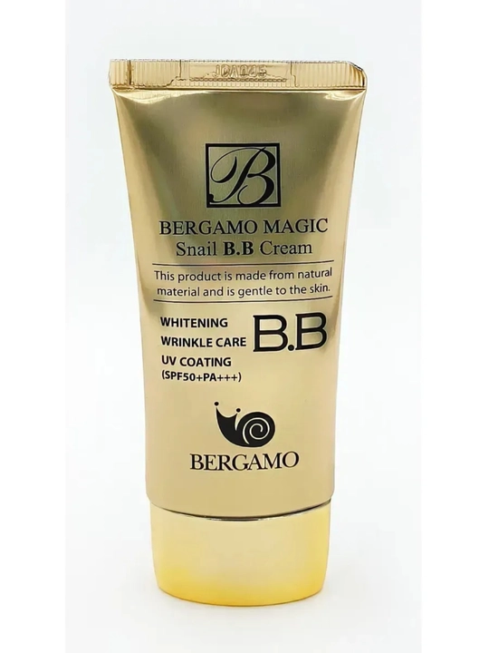 Snail BB Cream, Bergamo BB Cream, yuz uchun BB kremi, tonal BB kremi, SPF 50+ PA+++