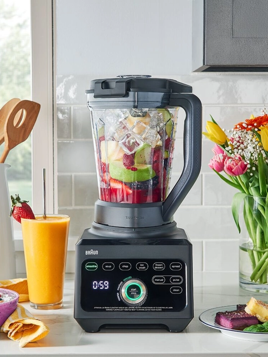 Блендер стационарный Braun JB9040BK TriForce Power, мощность 1600 Вт