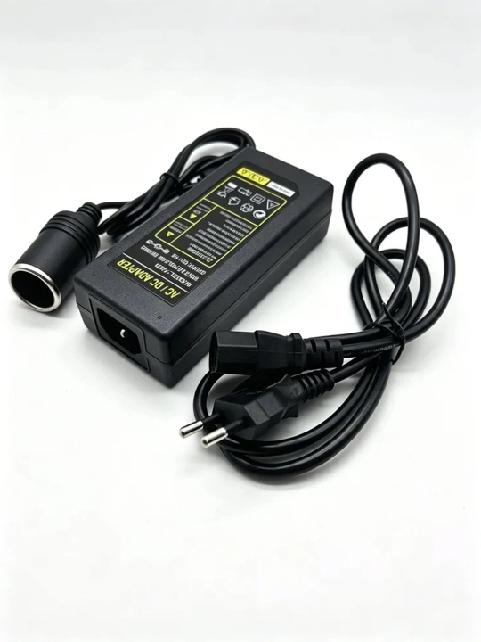 Адаптер питания 220-12V 5A с гнездом прикуривателя /преобразователь напряжения