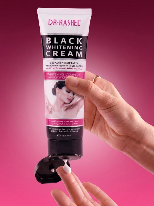 Отбеливающий крем для тела и интимных зон Dr. Rashel Black Charcoal, 100 мл, с черным углем