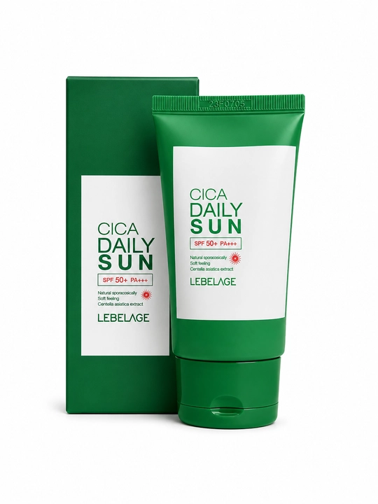 Солнцезащитный крем аква LEBELAGE SPF 50+P+++ с центеллой - 