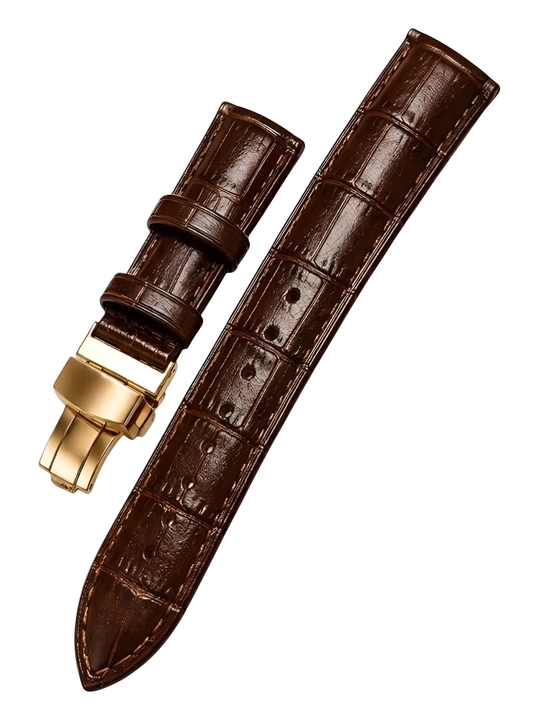 Еrkaklar soat kamari 20,22 mm, klassik soat tasmalari, tutqich mexanizimi bilan