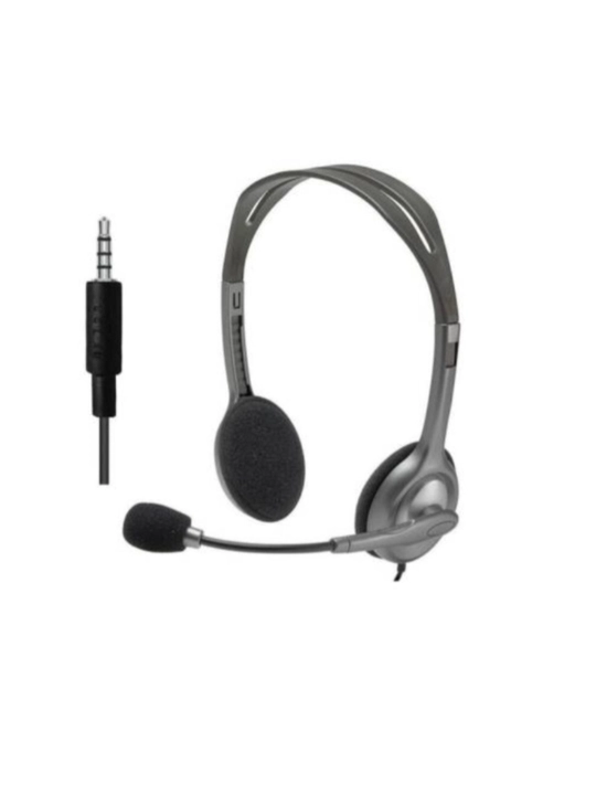 Mikrofonli quloqchin Logitech H111, noutbuk va kompyuter uchun eshitish vositasi