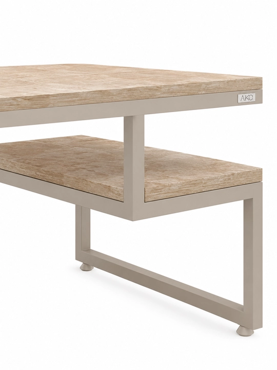 AIKO Level jurnal stoli, loft uslubida, jurnal stoli, qahva stoli, 120x60x50 sm