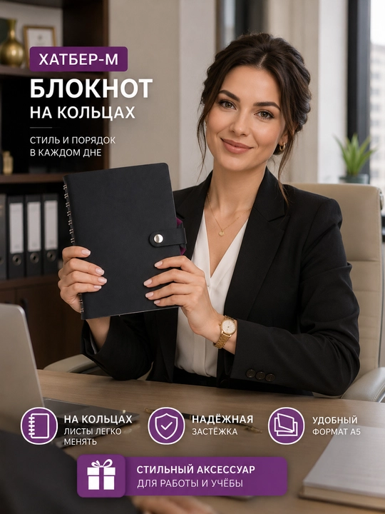 Hatber-M A5 halqali bloknot