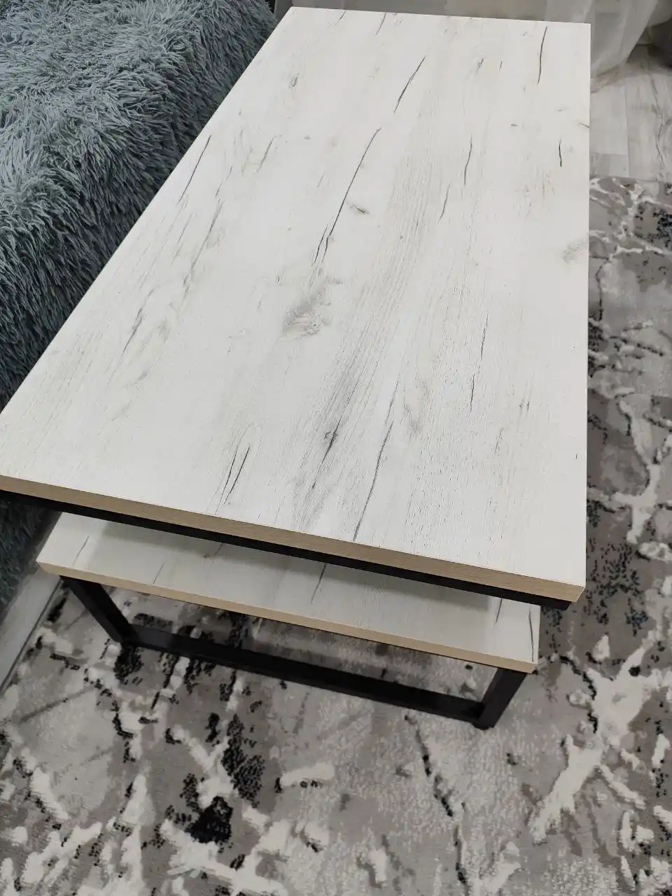 AIKO Level jurnal stoli, loft uslubida, jurnal stoli, qahva stoli, 120x60x50 sm