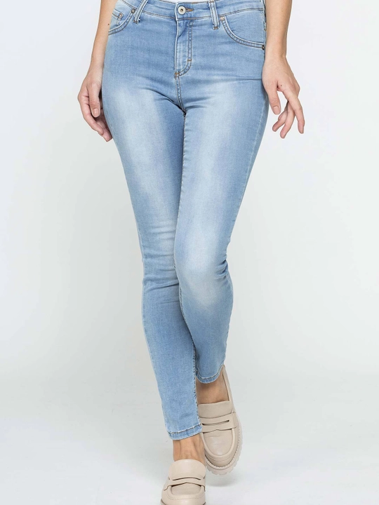Ayollar jinsilari Carrera Jeans Skinny Fit yengil denim o‘rta bel yoz uchun - 