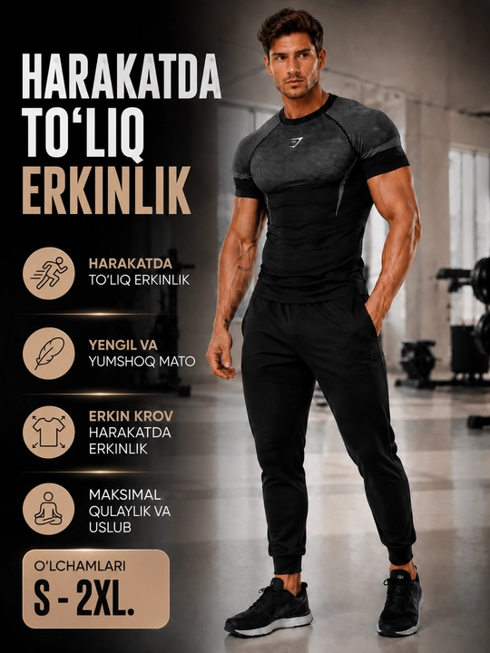 Compression rashguard, sport, erkaklar, fitnes uchun rashguard, compression futbolka