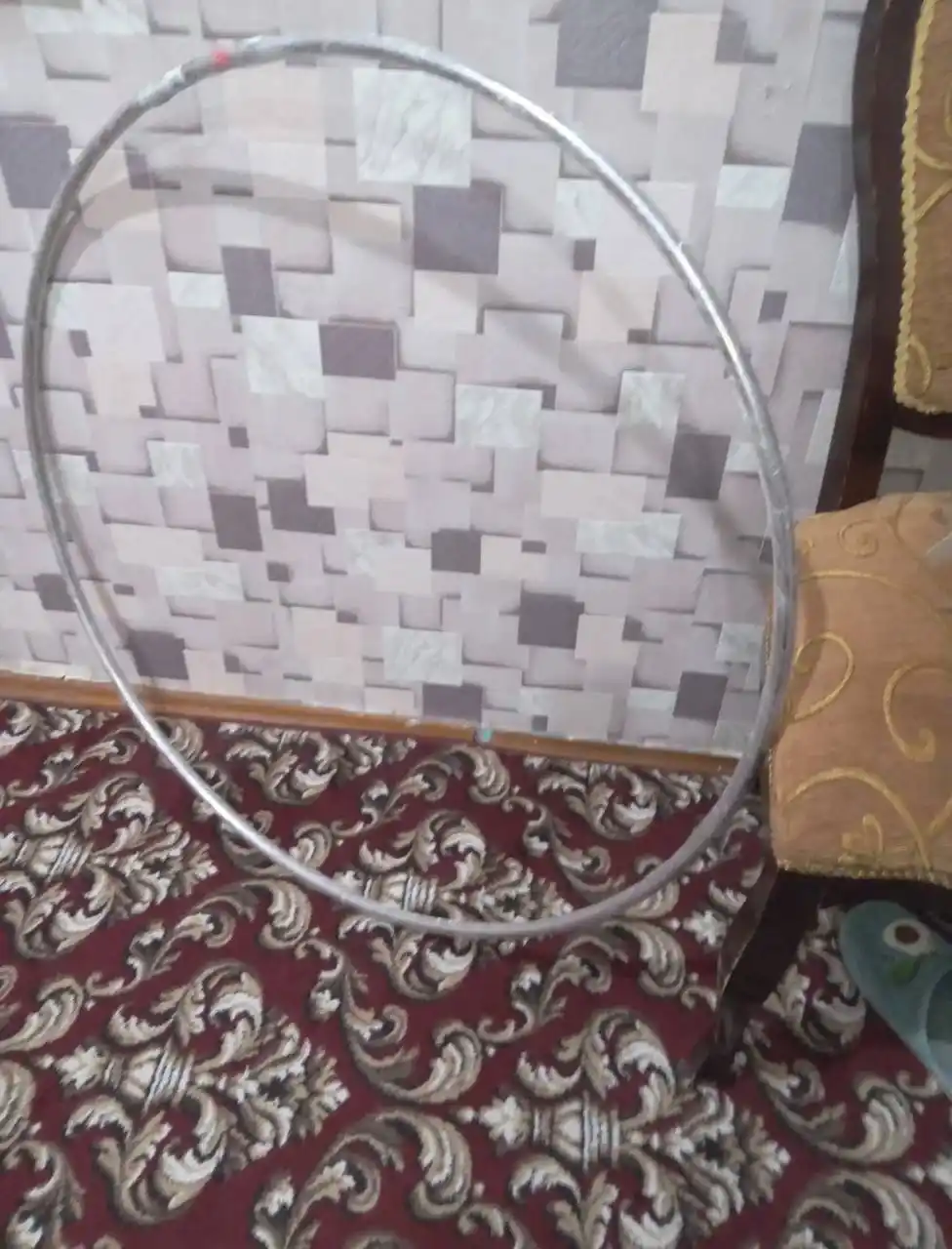 Obruch, nikeldan, qum bilan to'ldirilgan, diametr 1 m