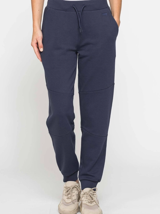 Брюки спортивные, женские, Carrera Jeans, свободный крой, трикотажные, с манжетами - 