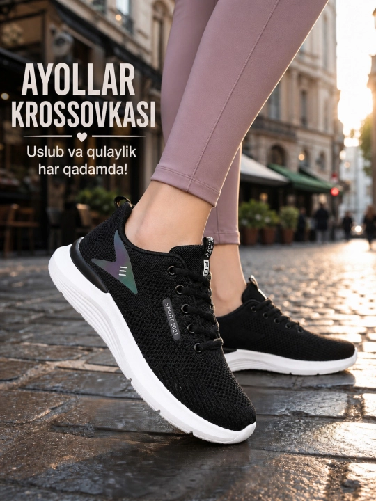 Ayollar oyoq kiyimlari, ayollar krossovkasi, yozgi oyoq kiyim krossovkalar