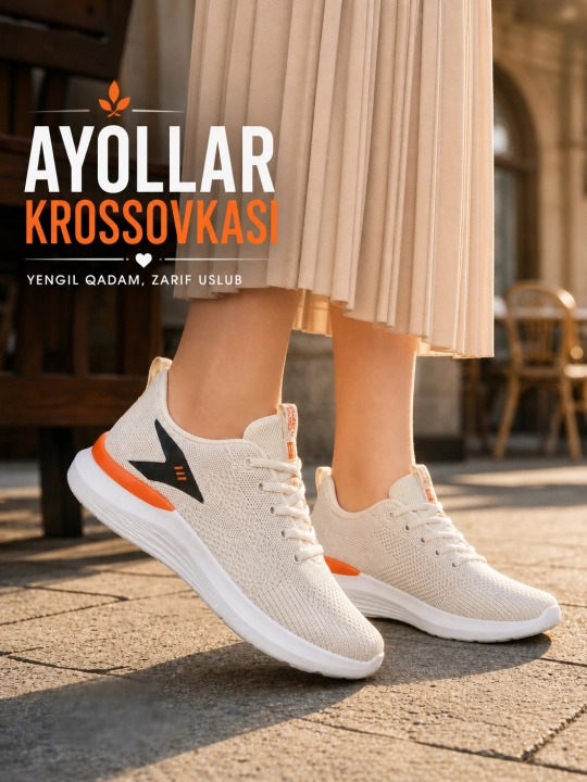 Ayollar oyoq kiyimlari, ayollar krossovkasi, yozgi oyoq kiyim krossovkalar