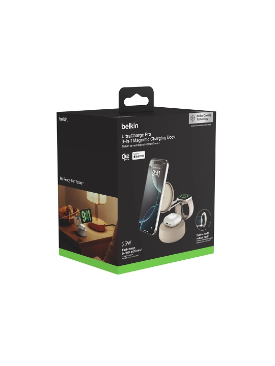 Belkin Qi2 25W simsiz quvvatlash stansiyasi,3 in 1,quvvat bloki bilan, magnitli quvvatlash