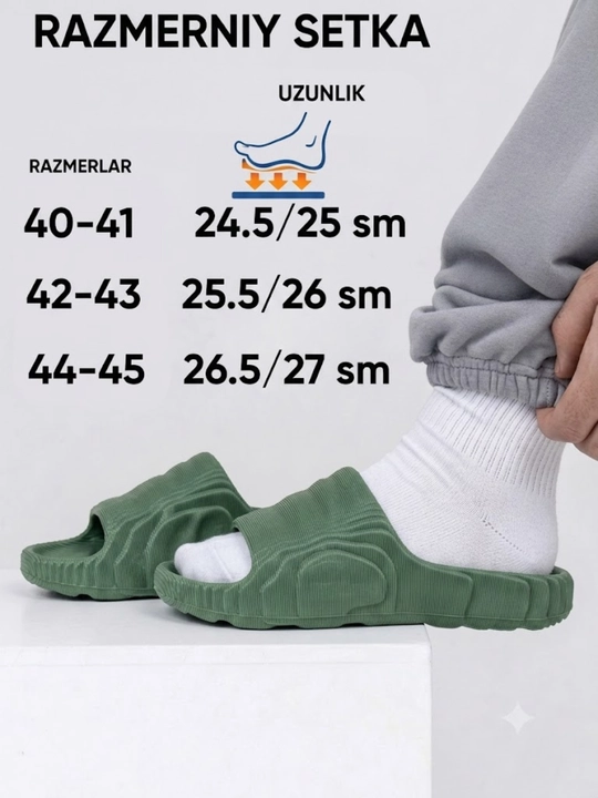 Erkaklar va ayollar shippaklari, unisex, o'lcham 36-44