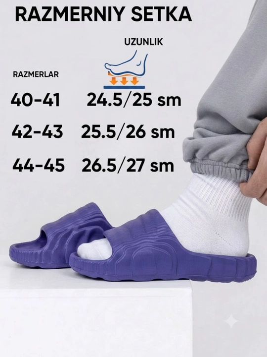 Erkaklar va ayollar shippaklari, unisex, o'lcham 36-44