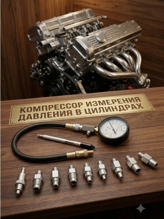 Компрессометр для измерения давления в цилиндрах (набор TM-A1000)G324