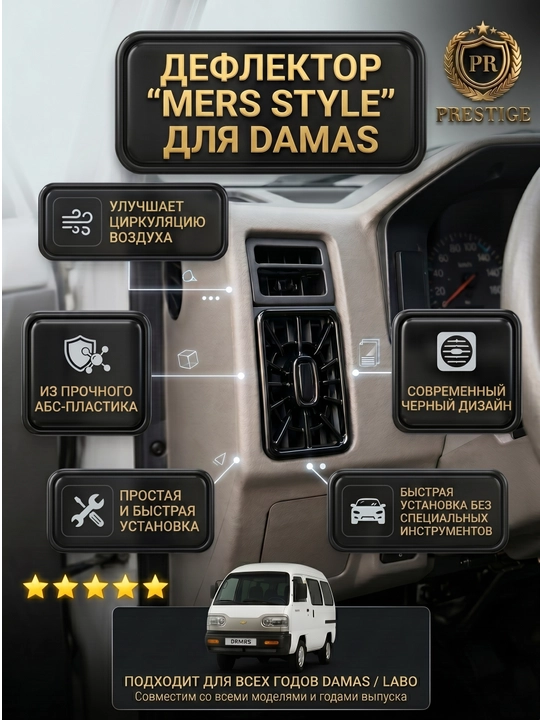 Mers uslubidagi havo deflektori Nexia 3, Spark, Matiz, Damas, Labo uchun, 1, 2,  4 dona