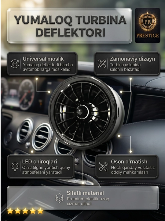 Воздуховоды дефлекторы в стиле Мерседес для Nexia 3, Spark, Matiz, Damas, Labo, 1, 2, 4 шт