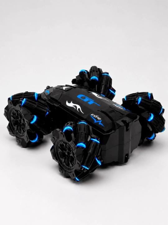 Tryukli mashina-pervertish 360° RC, pultli, jest bilaguzuk, drift, joystik, chiroqli toy