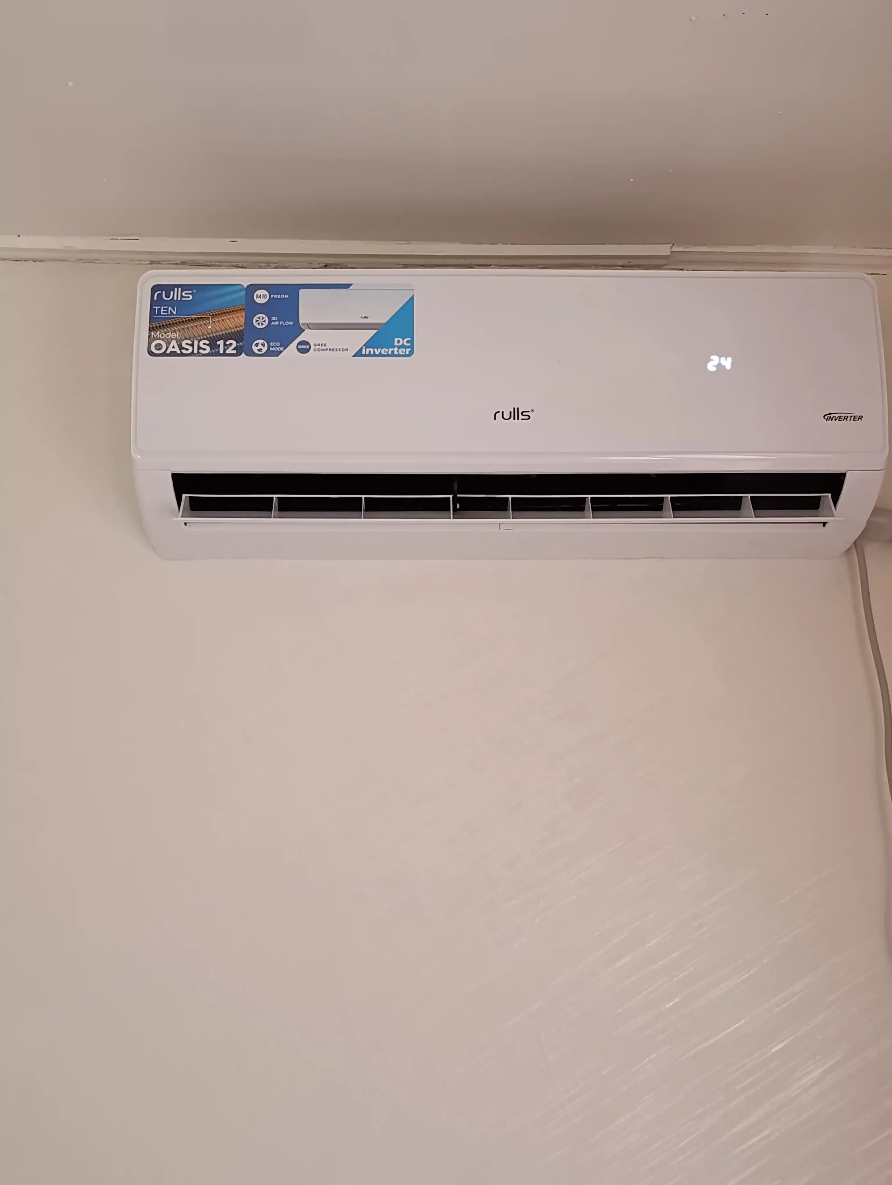 Rulls VELION SILVER 12 Full DC Inverter konditsioneri, TEN isitish tizimi bilan