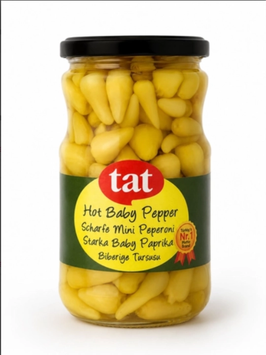 TAT. Marinad (tuz)langan achchiq qalampir chalar / Hot Baby Pepper. Turkiya