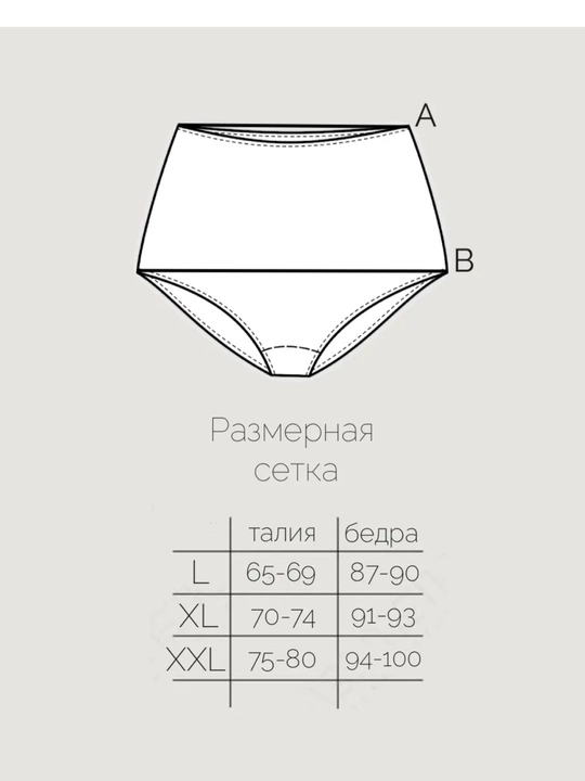 Lacosma ayollar ichki kiyimi trusik. Siqishi balandligi bilan yoqimli L-48. XL-50. XXL-52