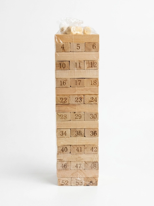 Jenga stol o‘yini, yog‘och bloklar, bolalar va kattalar uchun minora