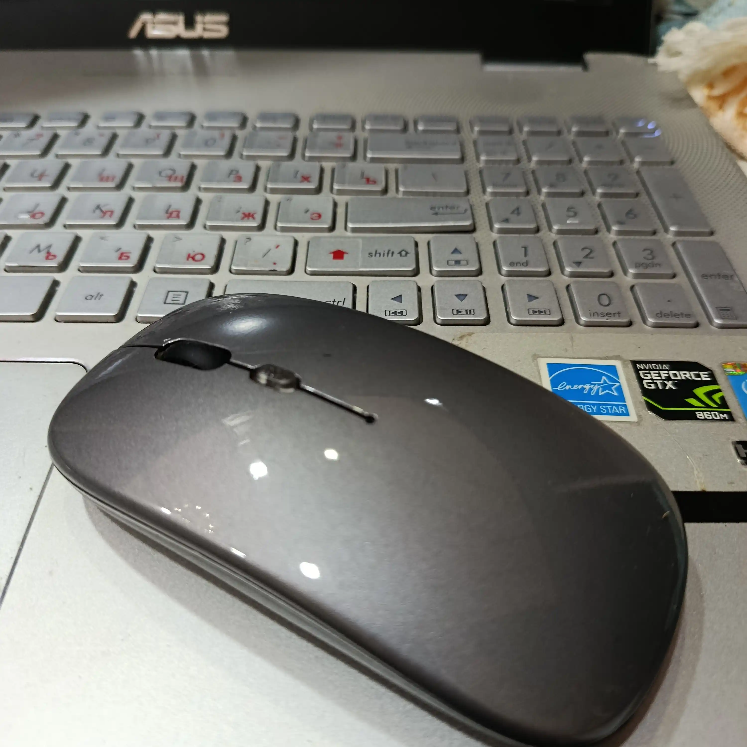 Компьютерная мышь Bluetooth + 2.4Ггц с аккумулятором и RGB-подсветкой