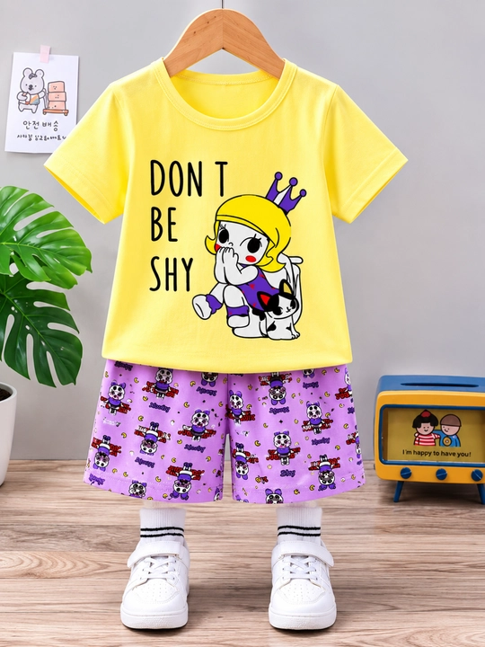 Летний детский комплект, футболка и шорты, мягкий, удобный, 5-6-7 лет - 