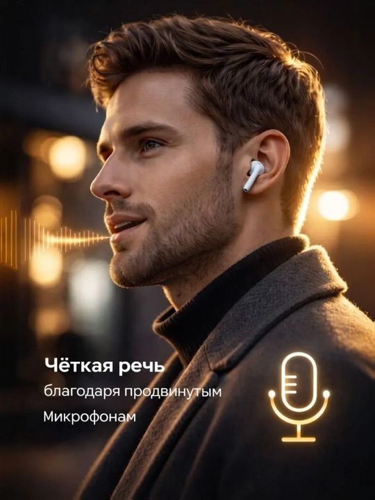 Pro 4 Simsiz Bluetooth quloqchinlar, Bluetooth 5.3, HD stereo ovoz Android va iPhone uchun