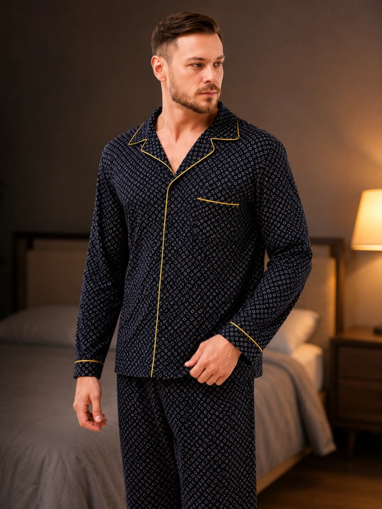 Shim va ko‘ylakli pijama, bir xil rangli, paxta