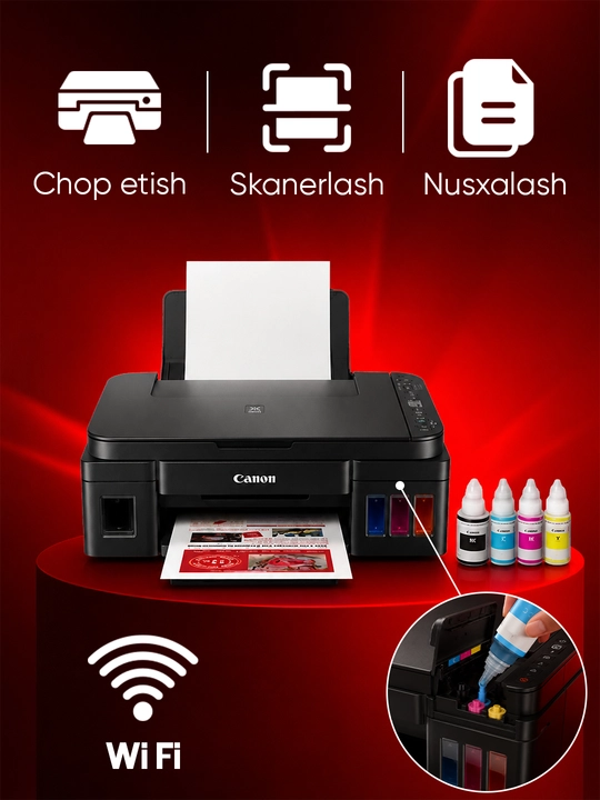 Printer Canon - PIXMA G3430 - G3410 - G3416 A4, inkjet MFP, LCD, USB2.0, WiFi
