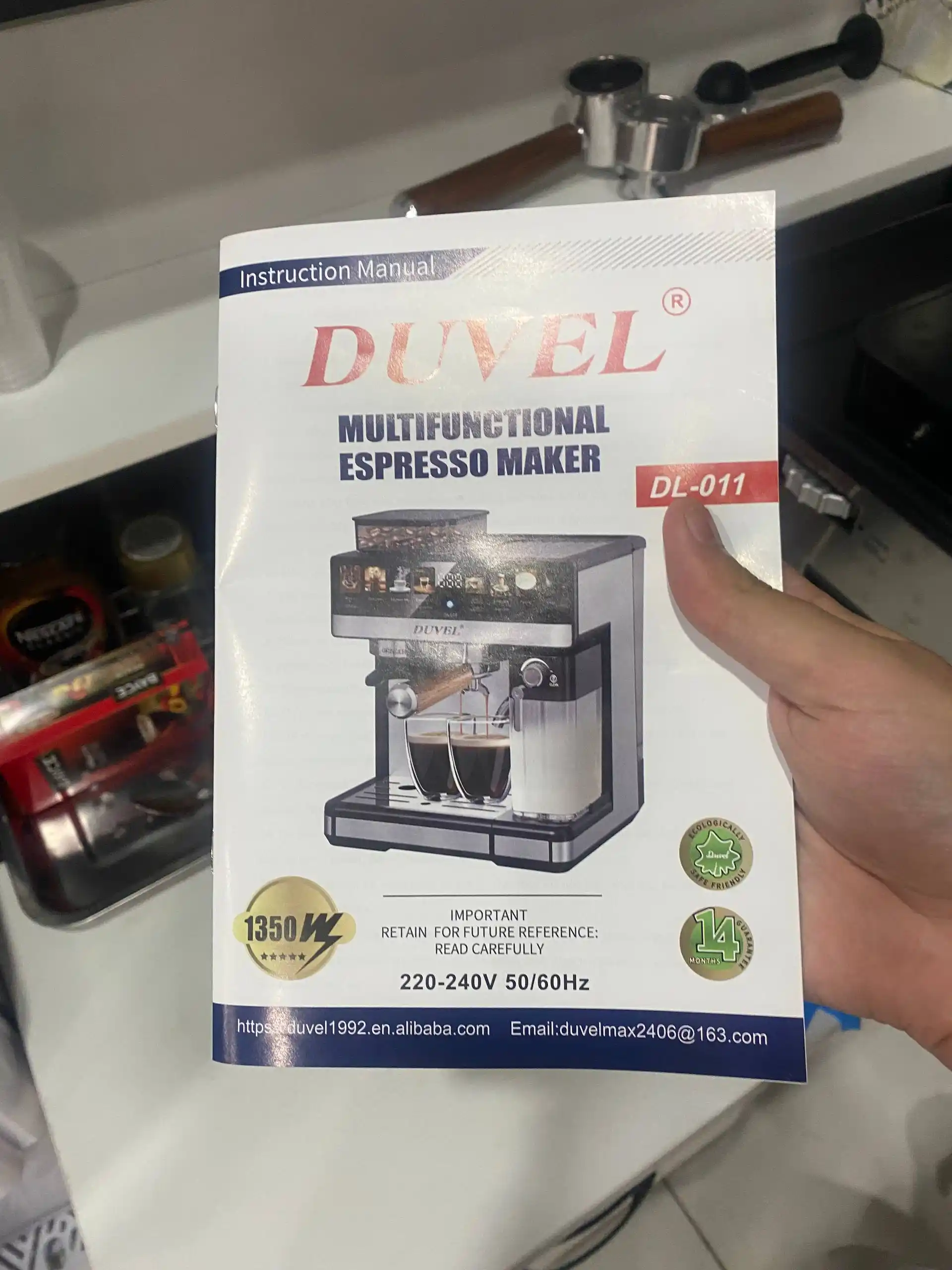 Кофемашина 1500 W профессиональная Duvel 011 с компенсатором и капучинатором